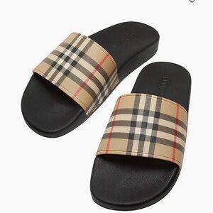 Burberry Furley Check Slide Sandals